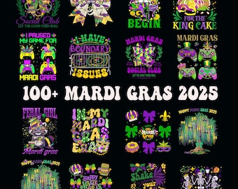 100+ Mardi Gras Coquette Bundle PNG, Mardi Gras Png, Fleur De Lis Png, Mardi Beads Louisiana Festival Png, King Cake Png, Fat Tuesday Png