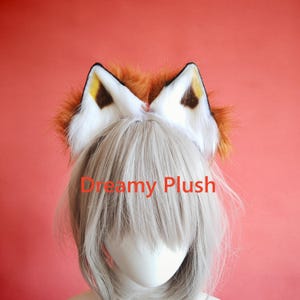 Adjustable Realistic Fox Ear Headband,Cute Cosplay Anime Animal Ears in Multiple Colors,Faux Fur Wolf Ear Headpiece,Lolita Accessory P814
