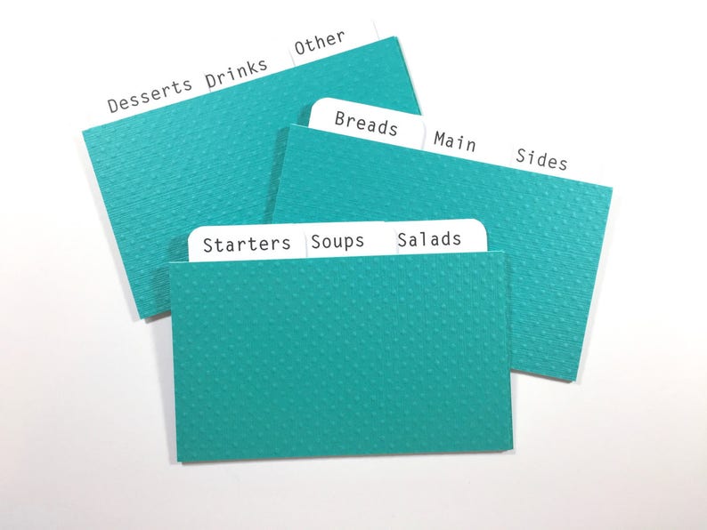 Tahitian Princess Embossed Recipe Card 3x5 Dividers