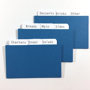Catalina Splash Recipe Card Dividers 4x6 or 3x5 - for Recipe Boxes/Cards