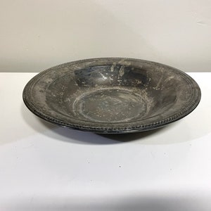 Vintage Sterling Silver Plated 12&quot; Diameter Bowl Dish Bowl