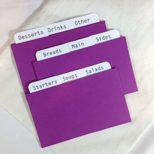 Passion Fruit Recipe Card Dividers 4x6 or 3x5 - for Recipe Boxes/Cards