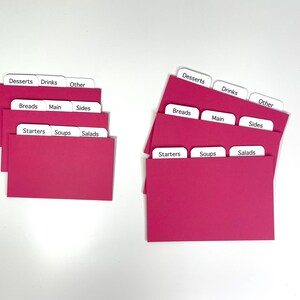Watermelon Recipe Card Dividers 4x6 or 3x5 - for Recipe Boxes/Cards