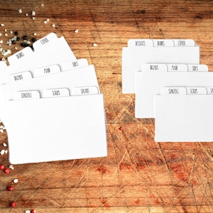 Schneewittchen Rezeptkarte Teiler 4x6 oder 3x5 Rezeptkarten / Boxen - Rae Dunn Schriftart