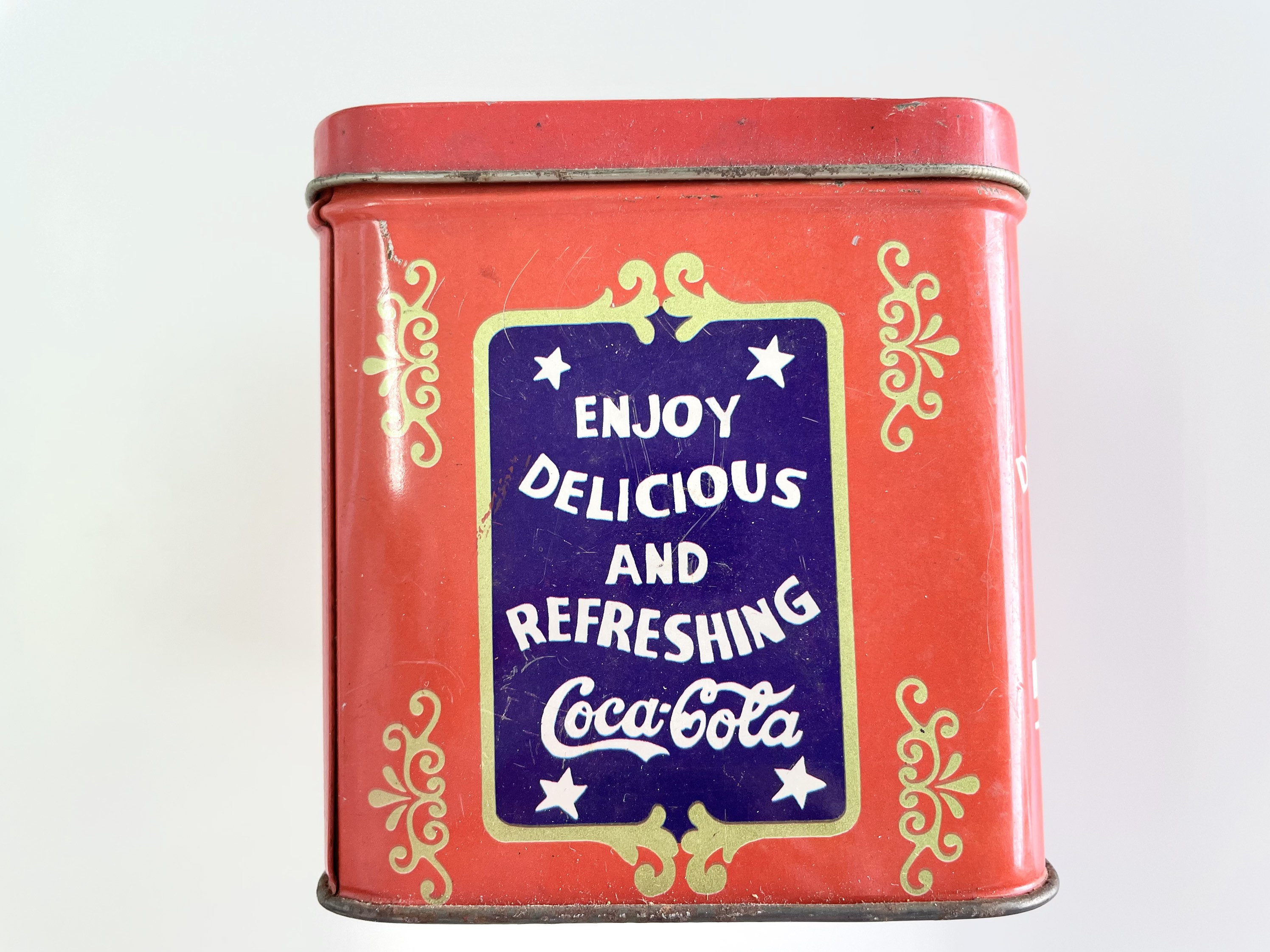 Vintage CocaCola Tin Recipe Box Fits Cards 4 1/2 by 3 Etsy