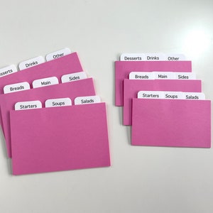 Taffy Recipe Card Dividers 4x6 or 3x5 - for Recipe Boxes/Cards
