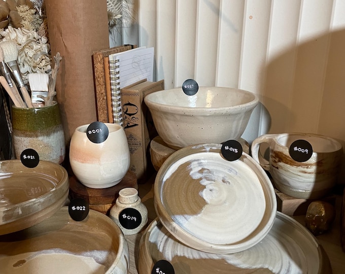 Artisan ceramic flat bowl 15.5cm