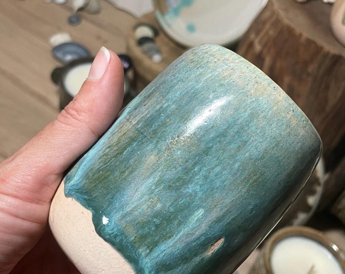 Artisan ceramic 200mL cup - Ocean Smooth