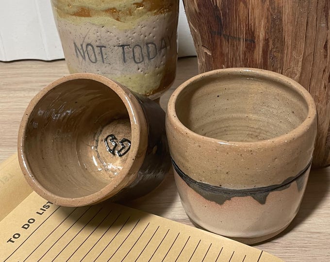 RESERVED FOR CRISSY* Artisan ceramic cup - Not today