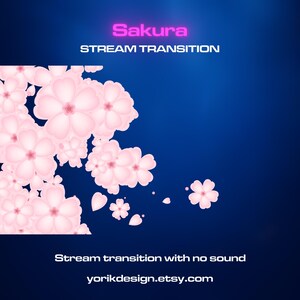 Sakura Übergang | OBS Stinger | Animierter Strom Übergang | Twitch Streamlabs Szenen Stinger | Twitch Übergang
