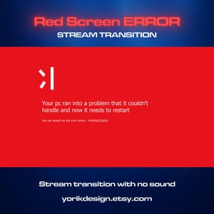 Red Screen Error Transition | OBS Stinger | Animated Stream Transition | Twitch Streamlabs Scenes Stinger | Twitch Transition