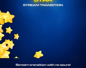 Transition en étoile | OBS Stinger | Transition de flux animé | Twitch Streamlabs Scènes Stinger | Transition Twitch