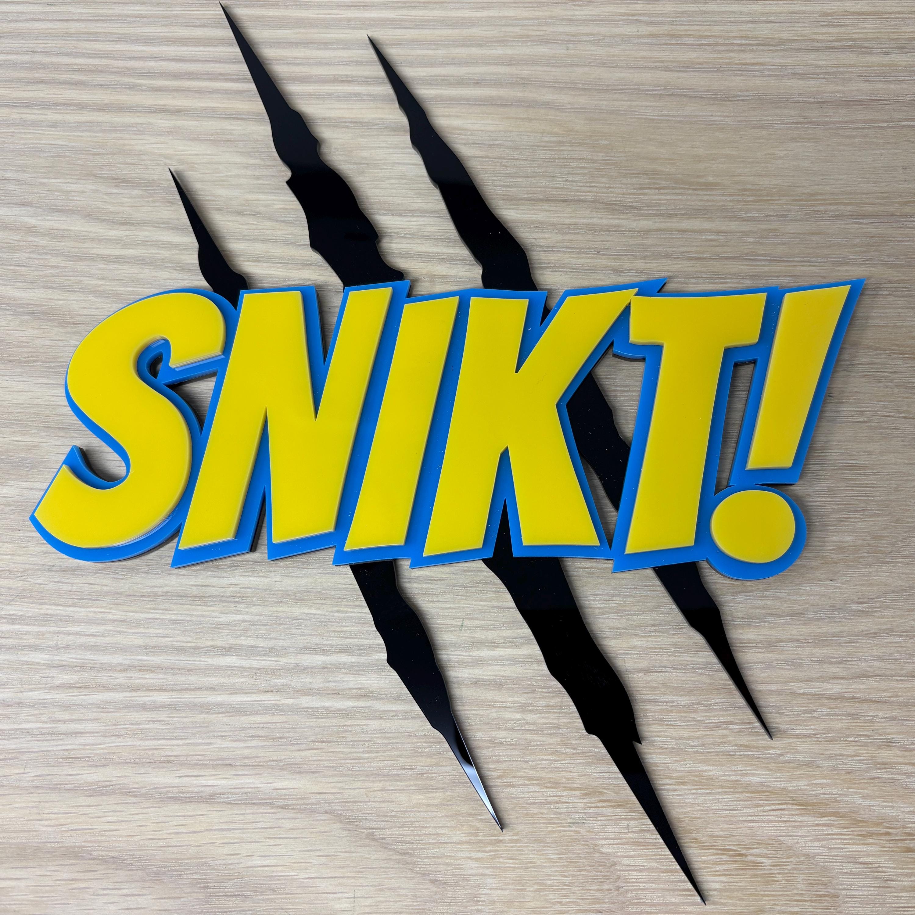 Colourful 3D Comic Action Sign, Multi Layer Acrylic SNIKT! Art, Wolf ...