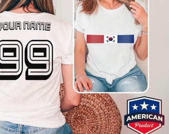 Korea Republic Personalized Soccer 2026 Shirt Custom Name Number Jersey Tee Football Fan Gift Family Matching Supporter