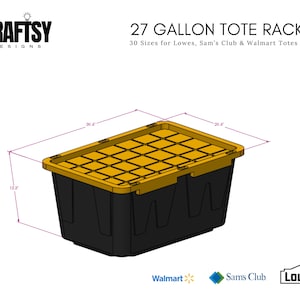 Sam's Tote Rack DIY Tote Rack 27 Gallon Plans - Garage Storage Shelf Organizer ...