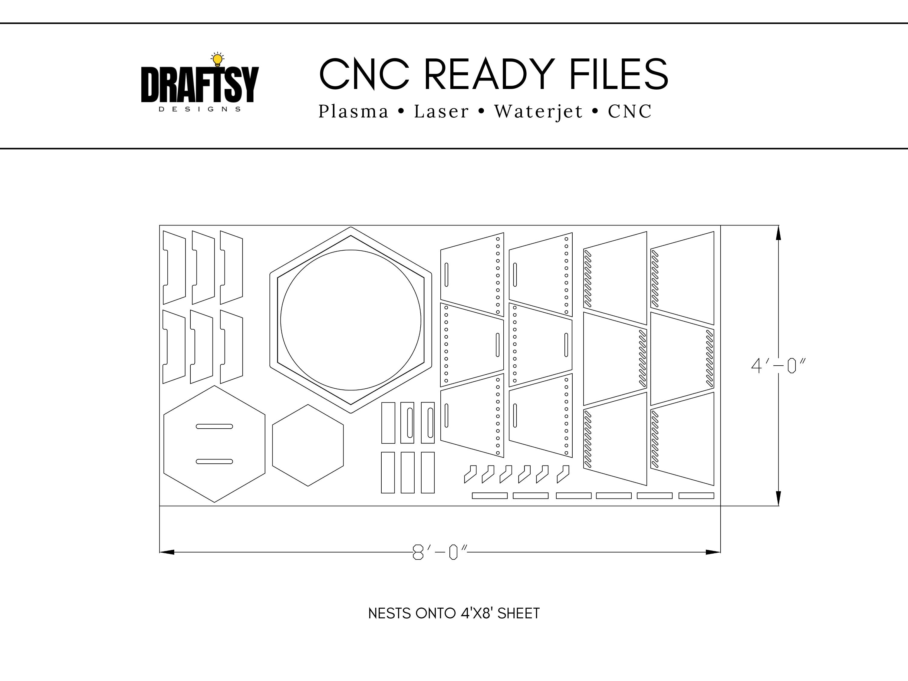 Smokeless Fire Pit DXF File | Octagon BBQ Grill With Ash Collector ...