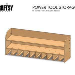 10 Slot Cordless Drill Storage Plans - Power Tool Organizer, DIY ...
