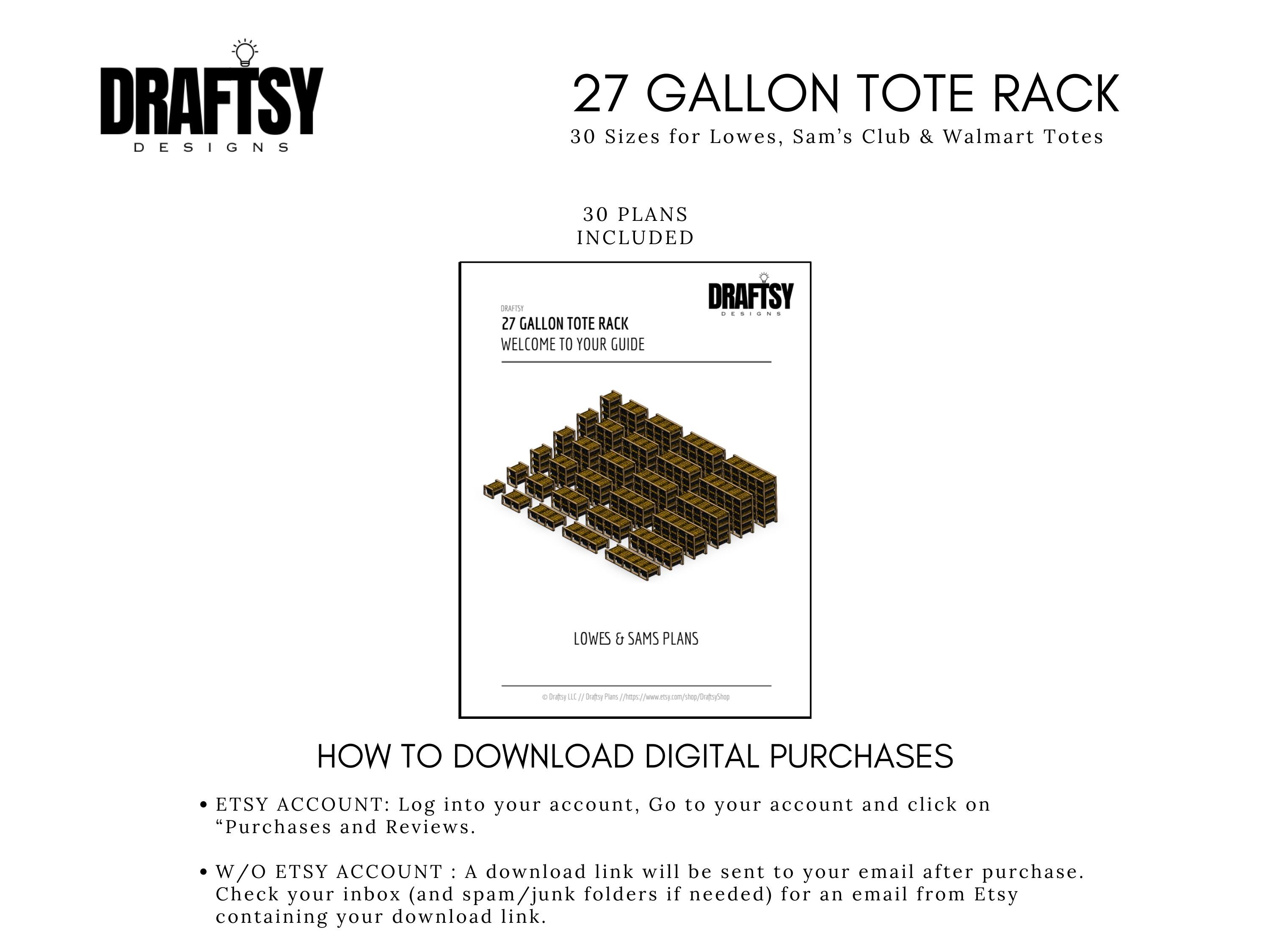 Sam's Tote Rack DIY Tote Rack 27 Gallon Plans - Garage Storage Shelf Organizer ...