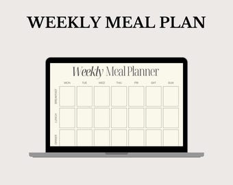 Weekly Meal Planner Printable | Meal Planning Template | Digital Download