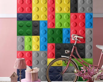 3D Felt Block Wall Panels: Acoustic Kids Room Decor for lego fans