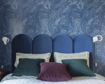 Panel de pared tapizado de lujo: Arte mural acústico, cabecero personalizado.