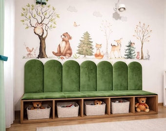 Cabecero tapizado para habitación infantil (cabecero juvenil) o decoración de dormitorio, paneles acolchados para una decoración de pared suave.