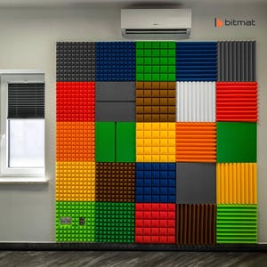 3D Acoustic Foam Wall Panel: Soundproofing, Noise Absorption (50x50x7 cm)