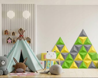 3D Sechseck Wandpaneel aus Filz: Akkustische Pinnwand, Kinderzimmer Dekor