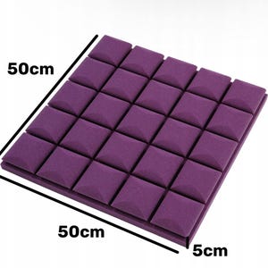 3D Acoustic Foam Wall Panel: Soundproofing, Noise Absorption (50x50x7 cm)