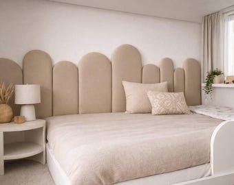 Gepolsterte Wandpaneele Kopfteil für Kinderzimmer oder Schlafzimmerdekor, gepolsterte Wandpaneele für weiches Wanddekor