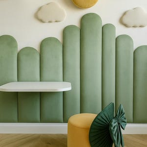 Luxury Upholstered Wall Panels, Custom Padded Headboard, Soft Acoustic Wall Art, Decorative Wall Cushion Panels, Bedroom Wall Decor