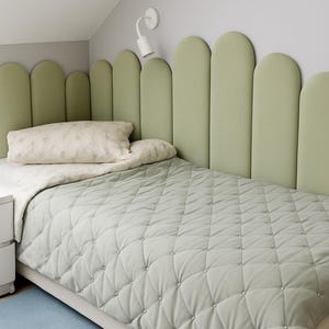 Luxury Upholstered Wall Panels, Custom Padded Headboard, Soft Acoustic Wall Art, Decorative Wall Cushion Panels, Bedroom Wall Decor