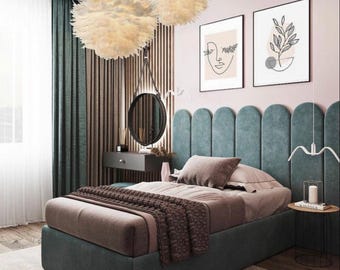 Luxury Upholstered Wall Panel: Custom Acoustic Headboard