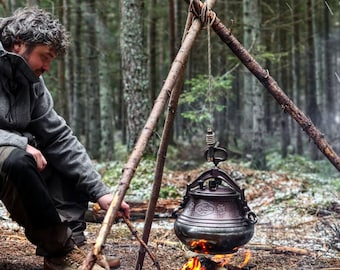 Afghan Kazan Pressure Cooker – Aluminum Pilaf Cauldron, Campfire Cooking