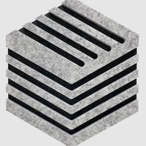 Felt Acoustic Wall Panel: Decorative Hexagon Pin Board, Kids Room Decor (10.2x11.8 inch)