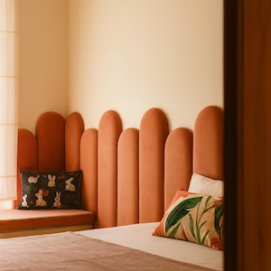 Luxury Upholstered Wall Panels, Custom Padded Headboard, Soft Acoustic Wall Art, Decorative Wall Cushion Panels, Bedroom Wall Decor