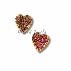 Jewel Hearts Charm, Scrapbooking, Jewelry Making, Invitations, Decorations 70pcs. with Free Shipping and Tracking