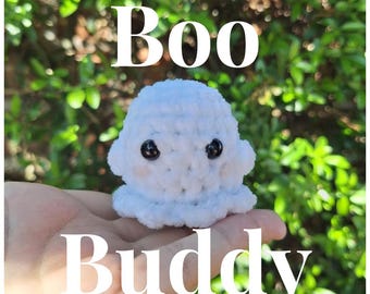 Boo Buddy- Mini Ghost Crochet Toy Plush Amigurumi