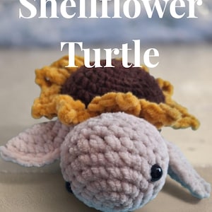 ShellFlower Turtle Handmade Crochet Plush with Sunflower Shell
