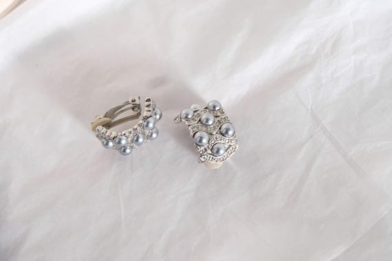 1970's Large Silver Curved Rectangular Clips In S… - image 17