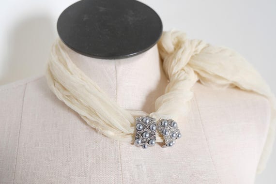 1970's Large Silver Curved Rectangular Clips In S… - image 15