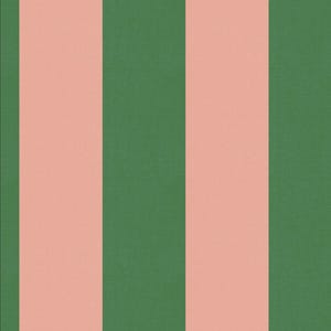Simple wide stripe Wallpaper -  pink + green