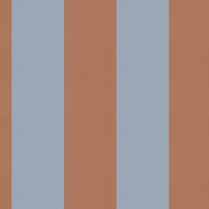 Simple wide stripe Wallpaper - Terracotta