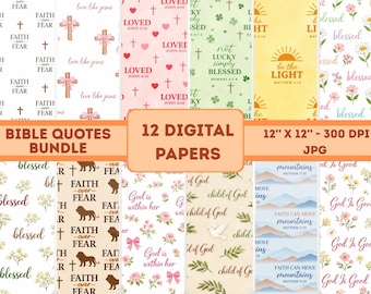 Bibel Vers druckbare Bundle christliche digitale Papiere digitaler Download