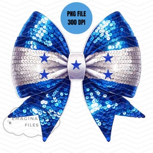 Honduras Bow Sublimation PNG Honduras Flag PNG Central America Honduras Gift Proud Hondurena Honduras Trip 2025 Patriotic Coquette Bow