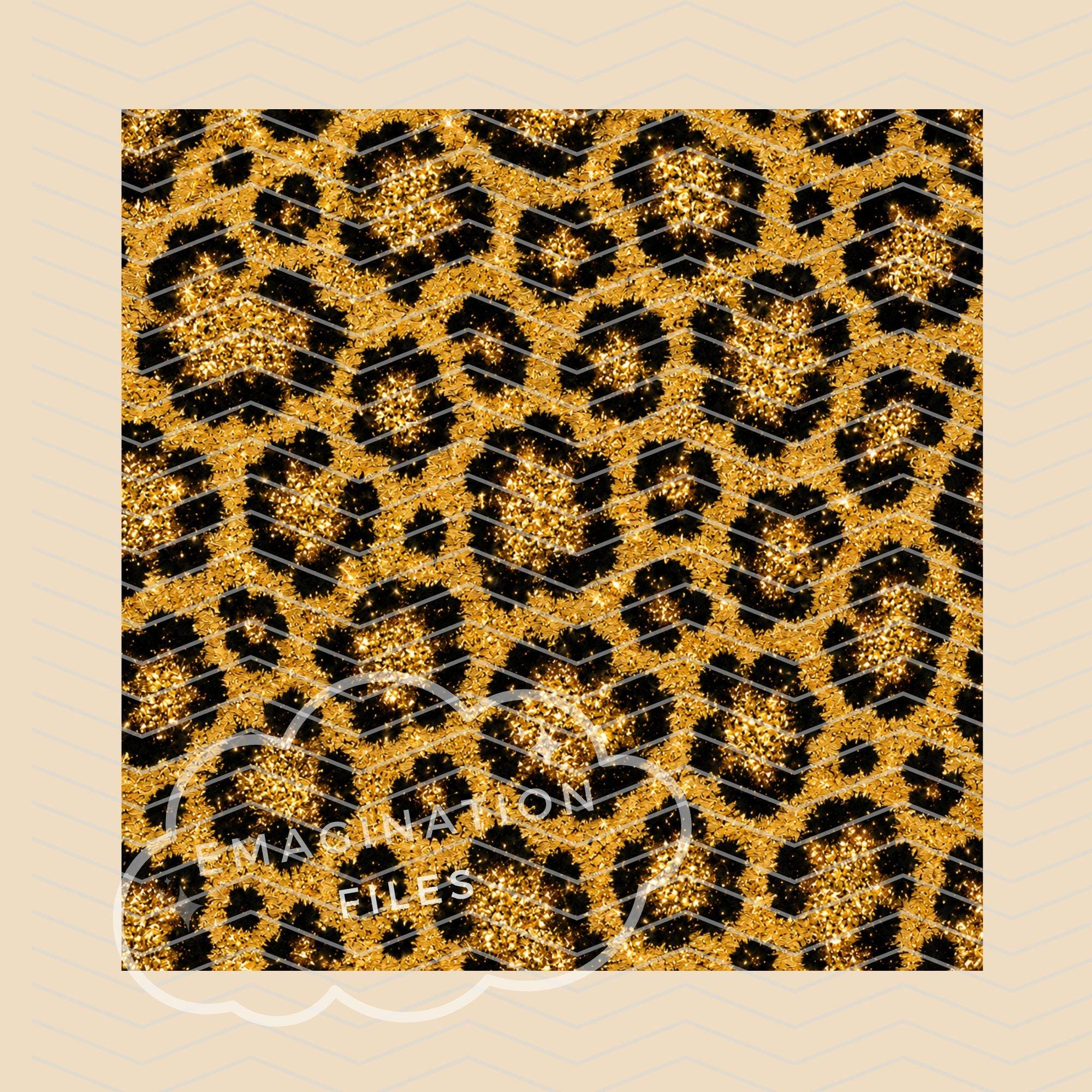 Animal Print Digital Paper Glitter Leopard Seamless Pattern Leopard ...