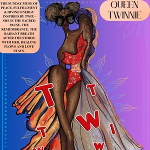 Arte del rilassamento e del riposo della Regina Twinnie • Carta di affermazione per la guarigione spirituale • Autoguarigione stampabile • Download digitale per la pace interiore AyA DK