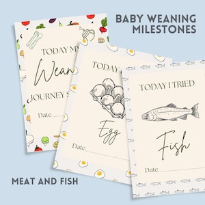 Cartes imprimables des jalons du sevrage des bébés Fruits