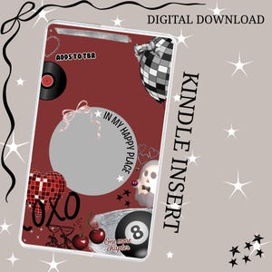 Kindle Hülle Einfügen Y2K Aesthetic | Kindle Zubehör Kindle druckbare digitaler Download Kindle Bookish Zubehör Bookish Merch Kindle Dekor