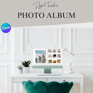 40 Page Digital Photo Book Family Album Digital Template Printable Picture Book customizable Memory Book Canva Template Coffee Table Book